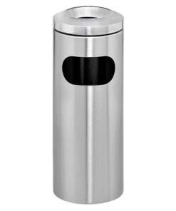 Ashtray Litter Bin - Stainless Steel - Coastal Grade - Non Rust - 240 Ø x 680 (H) mm - 788NR