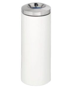 Steel Litter Bin - Free Standing - Liner - Chrome Lid - 240 Ø x 680 (H) mm - Colour Options - 784WH