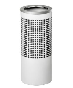 Stainless Steel Litter Bin - Square - Rim Lid - 240 Ø x 600 (H) mm - Silver - 437SI