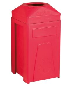 Modulus Plastic Recycle Bin - With Interior Lid and Bin Liner- 40 x 40 x 95cm - Colour Options - RECMDOBRDRECMDILRD