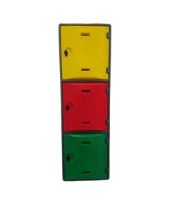 Plastic Locker - Junior - Solid Door - HACCP Compliant - Flat Top - 3 Tier - Coloured - JUNLOCKERCOL