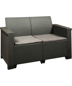 Jabulani Two Seater Patio Chair - Outdoor - Rattan Look - Colour Options - 122 x 57 x 75cm