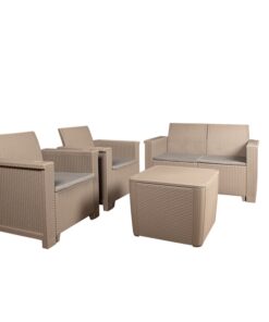 Jabulani Patio Furniture Set - Outdoor - Rattan Look - Colour Options - 4 Piece