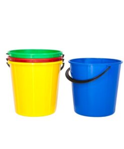 8L Round Plastic Bucket - Colour Options