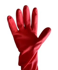 Household Latex Gloves - Red - Various Sizes