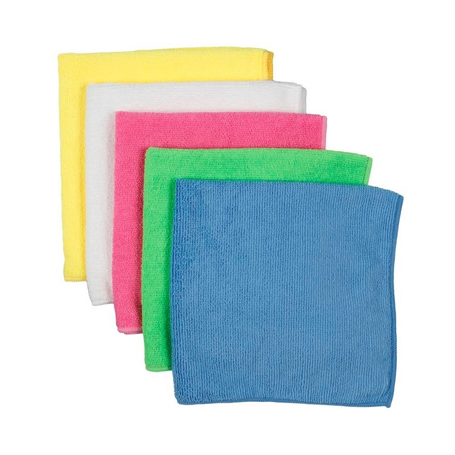 Woven Microfibre Cleaning Cloth - 280gsm - 38cm x 38cm - Colour Options