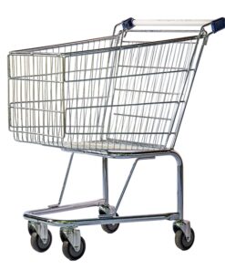 Steel Shopping Trolley - Metal Mesh - 100L