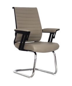 Visitors Arm Chair - Wall Street - PU Leather - Light Grey