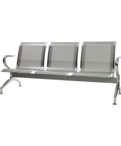 Airport Bench - Public Seating - Heavy Duty Standard Steel - Indoor Use - Flat Packed - Three Seater - 180 x 67 x 79 cm
