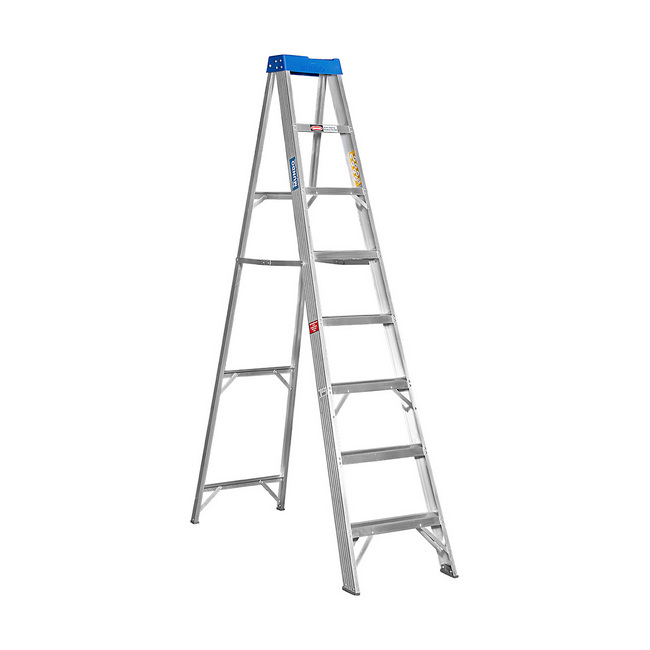 Aluminium Step Ladder - Single Sided - A-Frame - Medium Duty - SANS 50131 - 8-Step - 2.40m