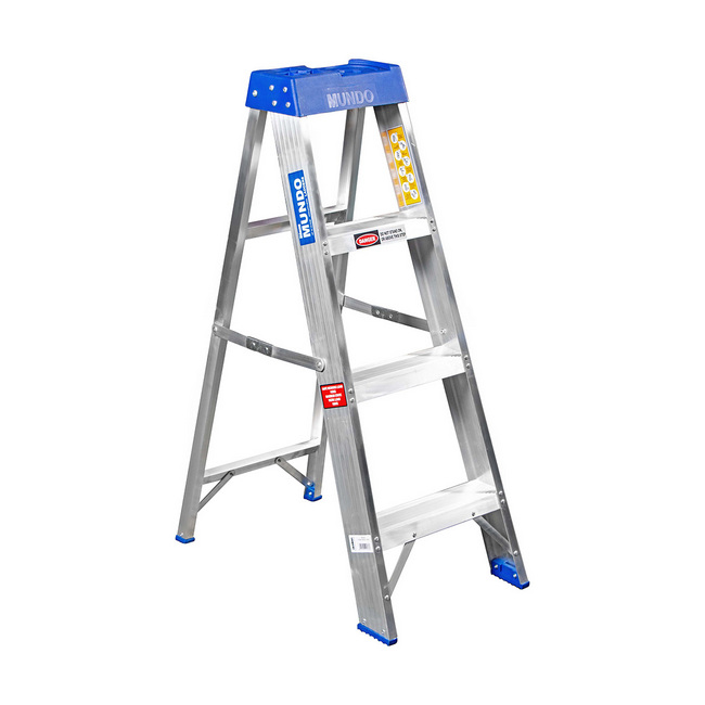 Aluminium Step Ladder - Single Sided - A-Frame - Medium Duty - SANS 50131 - 4-Step - 1.22m