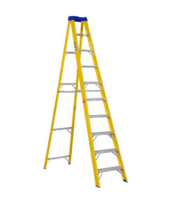Partial Fibreglass Step Ladder - Single Sided - Industrial A-Frame - 10 Steps - 3.0m