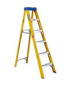 Partial Fibreglass Step Ladder - Single Sided - Industrial A-Frame - 6 Steps - 1.8m