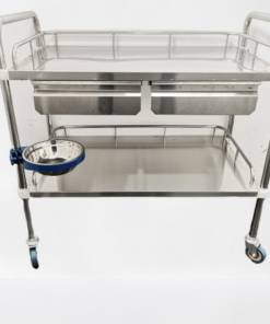 two drawer anesthetic trolley