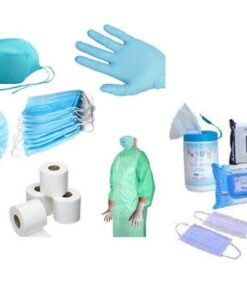blue plastic isolation apron