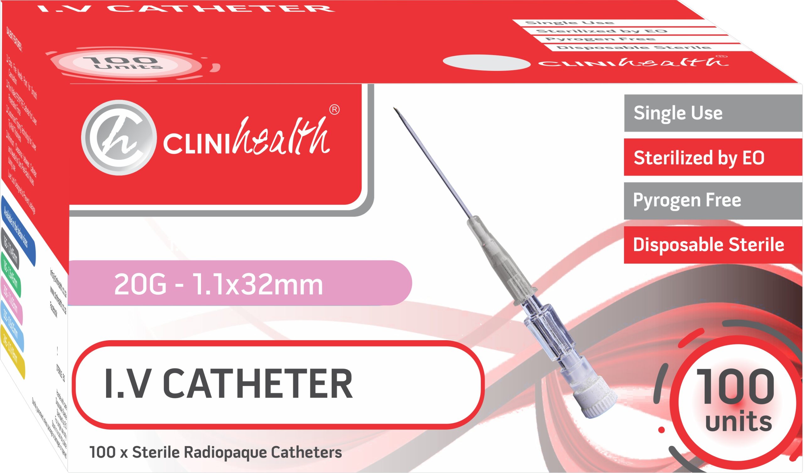 IV Catheter 20G without port and wings – 100s