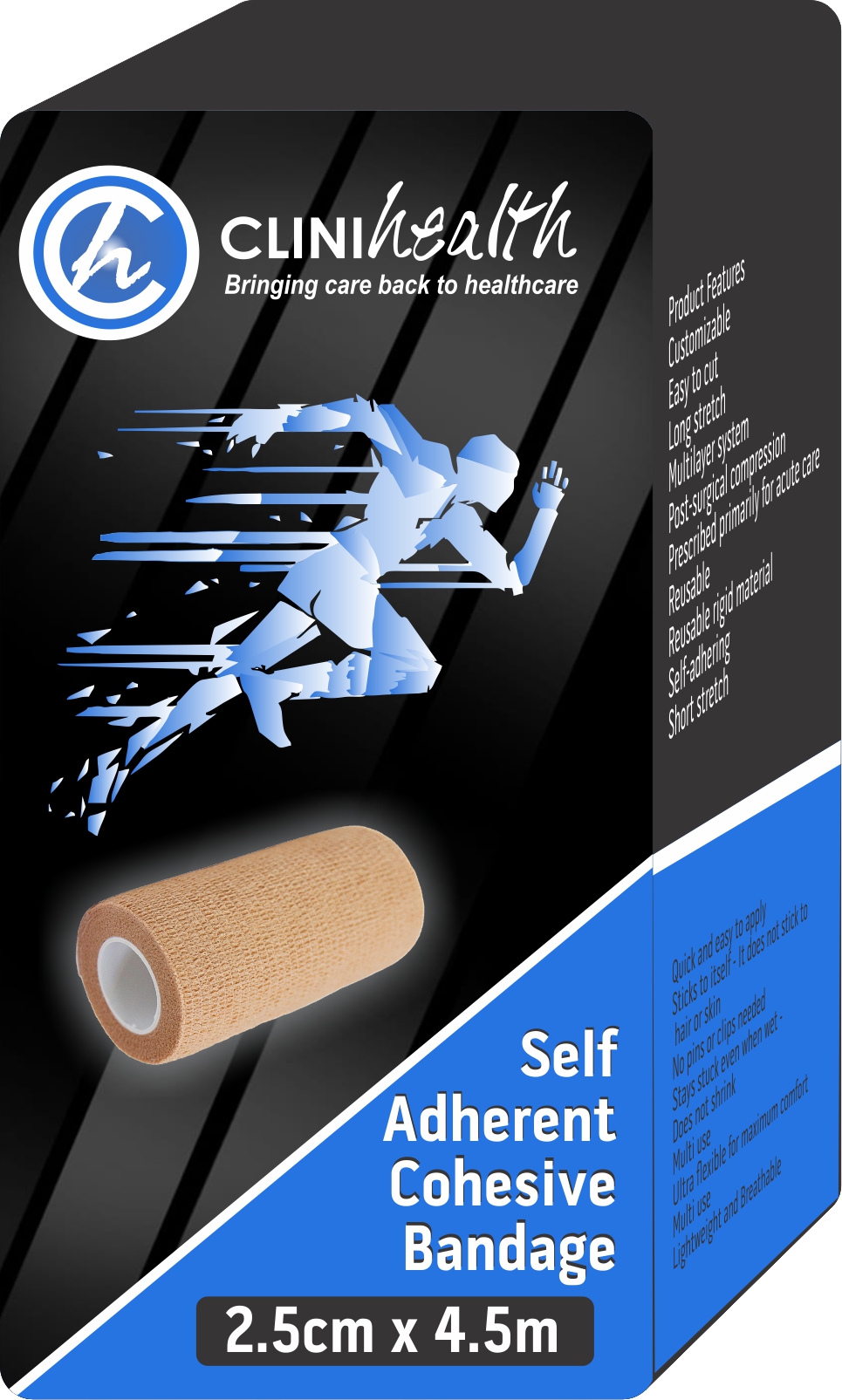 Self Adherent Cohesive Bandages 2.5cm x 4.5m – Singles