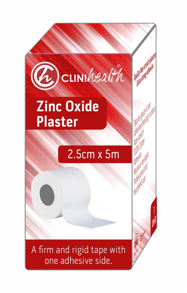 Zinc oxide Plaster Tape 2.5 x 5 – Singles