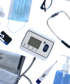 blue plastic ppe apron