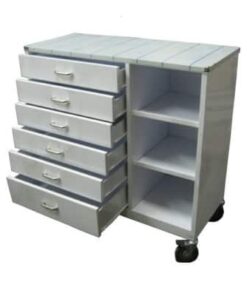 Anaesthetic Trolley 6 Drawers 3 Shelves – S/Steel top