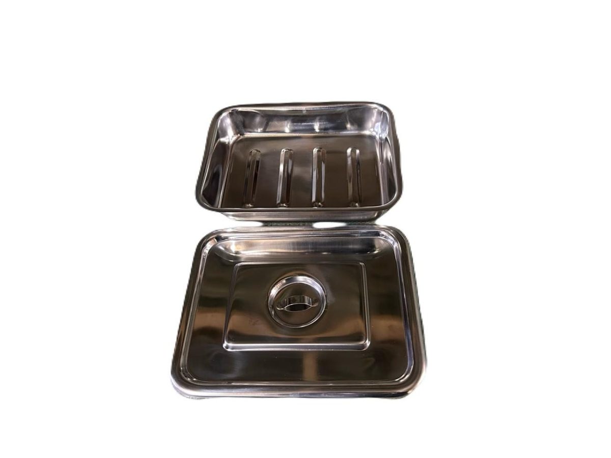 stainless steel tray_ lid 25 x 20cm