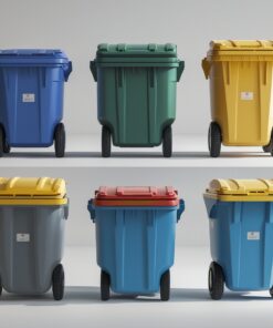 Violet 1100 liter wheelie bin