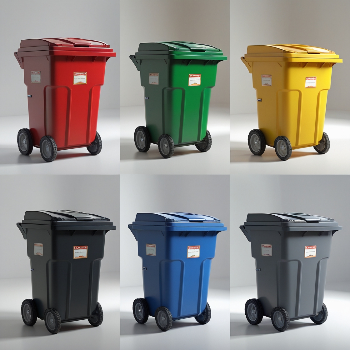 240 liter green wheelie bin