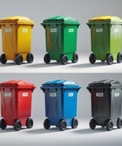 660 liter brown wheelie bin