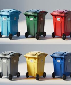 240 liter black wheelie bin