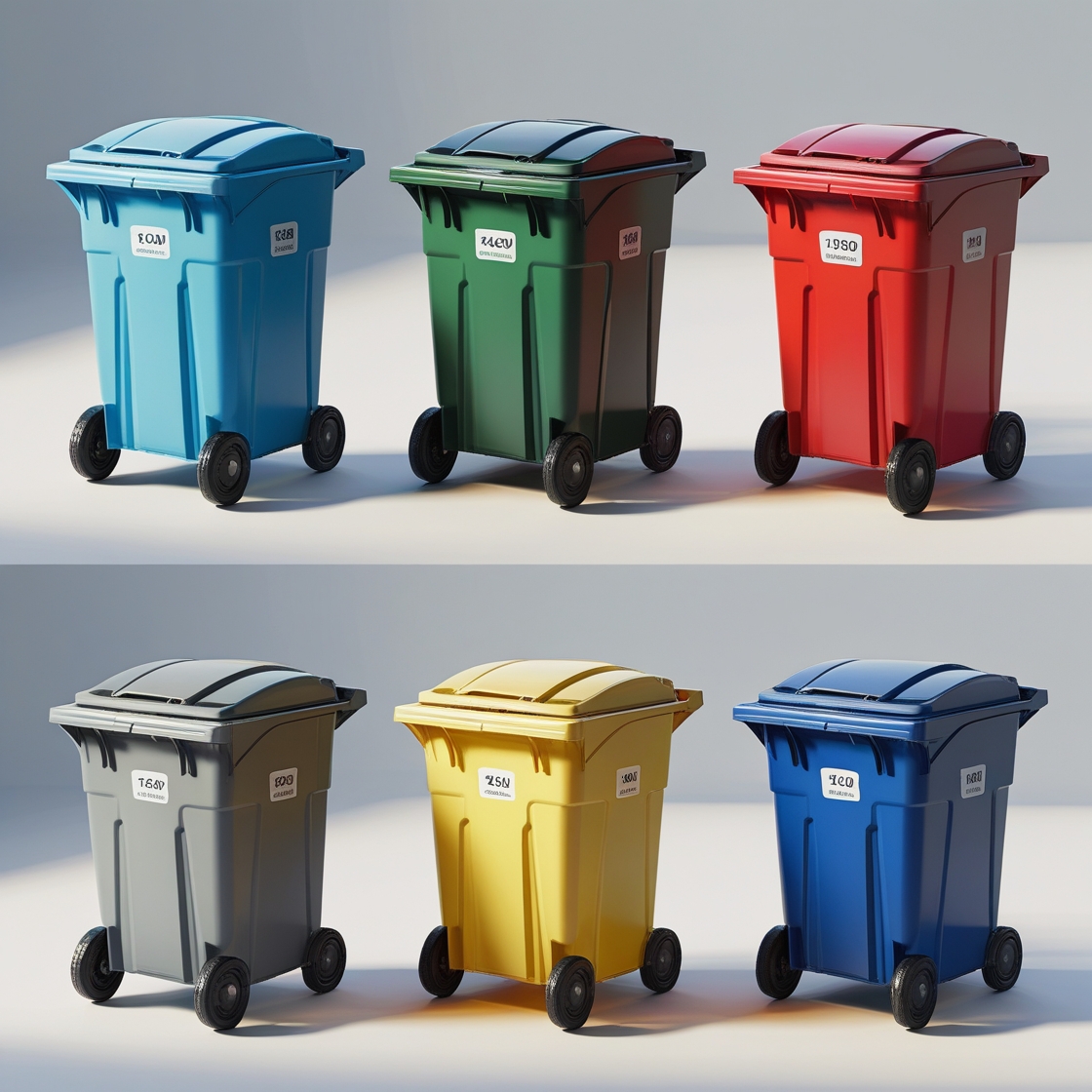 240 liter black wheelie bin