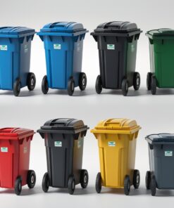 Violet 550 liter wheelie bin