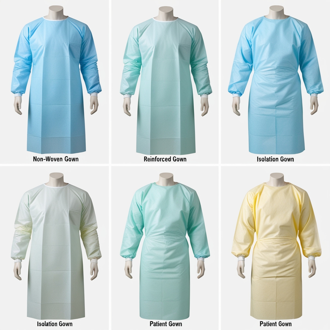 blue surgical gown