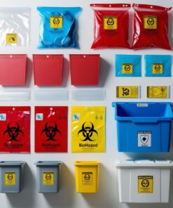 yellow hazardous waste bins