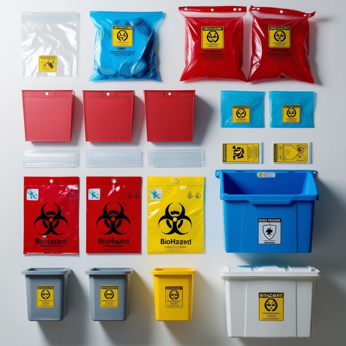 yellow hazardous waste bins