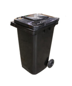 Black 240L Wheelie Bin for General Waste