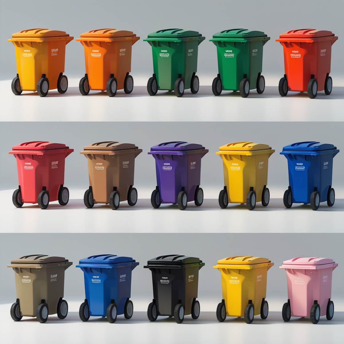 Recycling Yellow 240L Wheelie Bin,