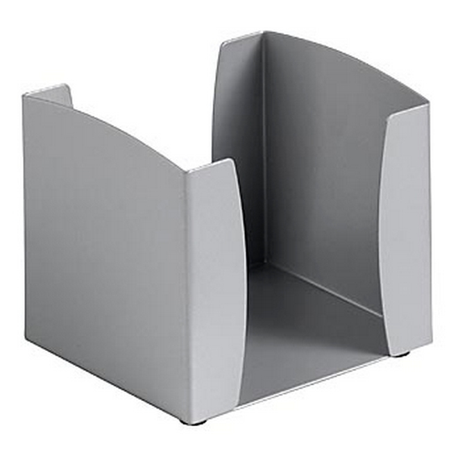 Paper Cube Holder - Life Steel Range - Metal - 10 x 11 x 11 cm - Silver - 204SI