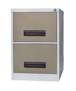 Steel Office Filing Cabinet - 2 Drawer File - Knock Down (Requires Assembly) - 71 x 47 x 63 cm - 2FC01KD-ivorykaroo