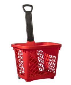 Plastic Roller Shopping Basket - Wanzl - 43L - Colour Options
