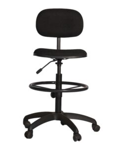 Draughtsman Chair - Fabric - Black
