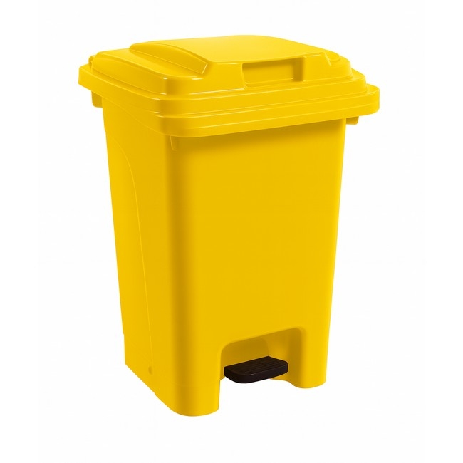Plastic Pedal Bin - Foot Operated - 60L - Yellow