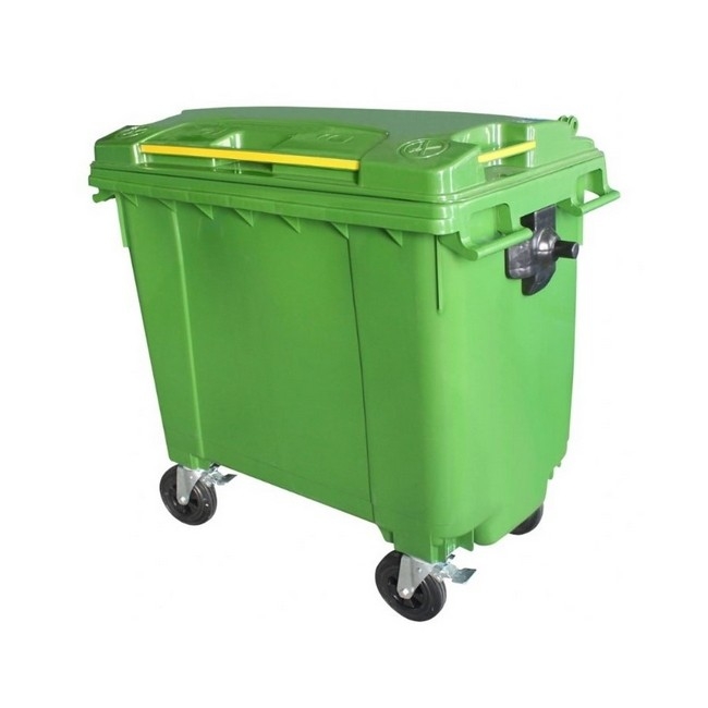 660L Wheelie Bin - 4 Wheel - Bulk Bin - Plastic - Green