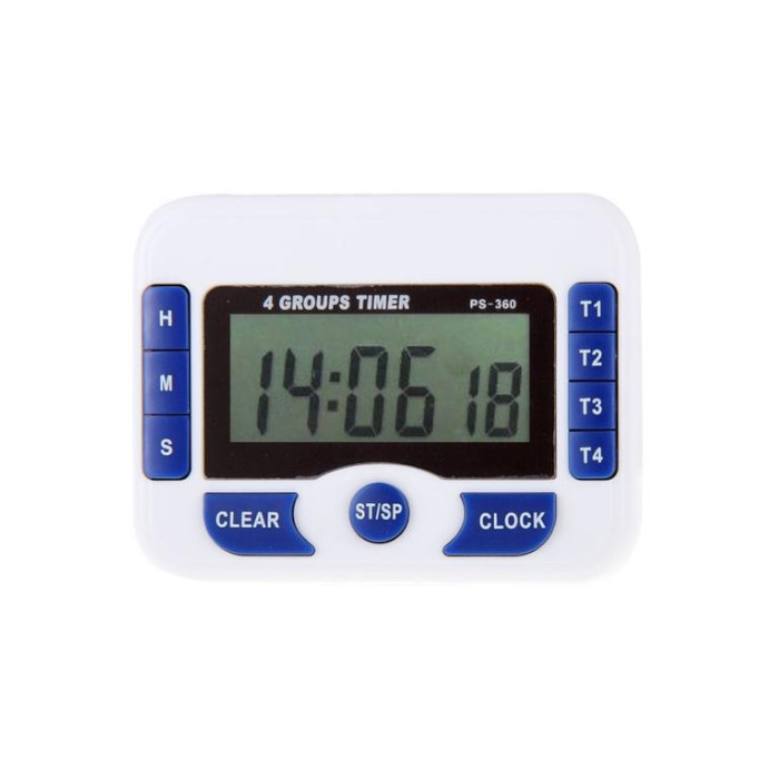 Digital Timer with Clock – 4 Separate Timers / group
