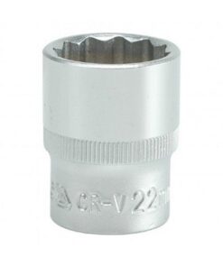 Bi-hex Socket - 12 Point - Chrome Vanadium - 1/2" Connector - Standard Length - 22mm - YT-1284