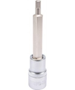 Spline Bit Socket - Chrome Vanadium - 1/2" Connector - Long - M6 x 100mm - YT-04351