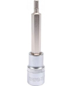 Hex Bit Socket - Chrome Vanadium - 1/2" Connector - Long - HEX 5 x 100mm - YT-04391