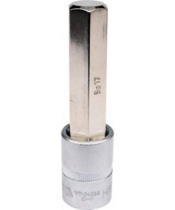 Hex Bit Socket - Chrome Vanadium - 1/2" Connector - Long - HEX 17 x 100mm - YT-04398