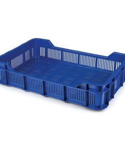 Berry Crate - Plastic Catering Box - Vented Base and Sides - 53 x 35.5 x 11.5 cm - Virgin Material - HACCP - PI-430-Vented-virgin