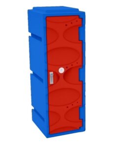 Plastic Clothes Locker - Solid Door - 45.5 x 31 x 92 cm