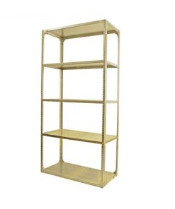 Bolted Shelving Steel Bay 5 Shelves - Uni-Angle - Five Shelf Kit - Painted - 304.8 x 91.4 x 38.1 cm